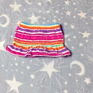 A skirt with colorful stripes
